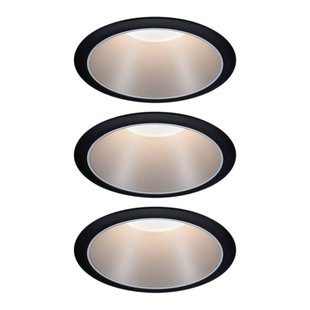 Paulmann Cole LED Spotlight zilver-zwart 3per set