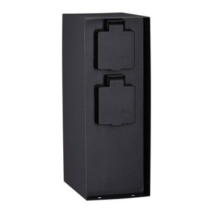 Paulmann wandcontactdooszuil Rio 2-voudig schakelklok