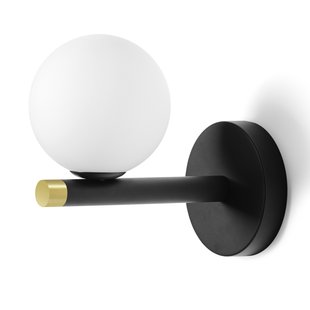 miloox by Sforzin Wandlamp Pomì met witte glasbol miloox by Sforzin Wandlamp Pomì met witte glasbol