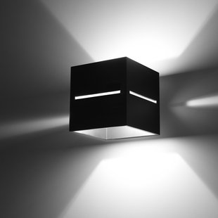 SOLLUX LIGHTING Wandlamp Top up/down, zwarte behuizing