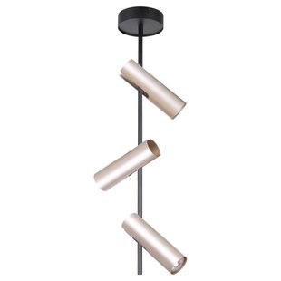 SIGMA Plafondspot Leda 3, 3-lamps, zwart-goud