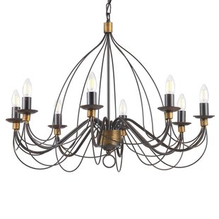 ONLI Kroonluchter Fiamma Marrone 8-lamps zonder kappen