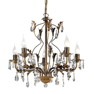 ONLI Kroonluchter Teresa met kristallen, 5-lamps