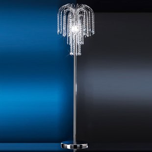 ONLI Vloerlamp Pioggia met kristallen regen, chroom