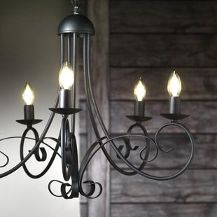 ONLI Kroonluchter Pompei, zonder kappen, zwart