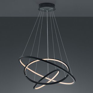 Trio Lighting Trio WiZ Aaron smart LED hanglamp, antraciet