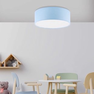 TK Lighting Plafondlamp Rondo Kids, Ø 38 cm, blauw