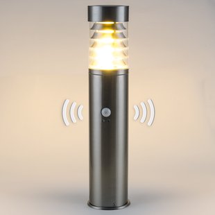 Heitronic Sensor-sokkellamp Saturn, roestvrij staal, hoogte 50 cm