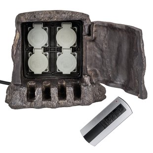 Heitronic Stroomverdeler Boomstronk met afstandsbediening