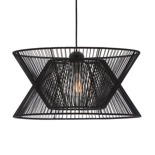 Viokef Hanglamp Argela met dubbele kap in zwart