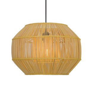Viokef Hanglamp Anteo van rotan, vlak Oval