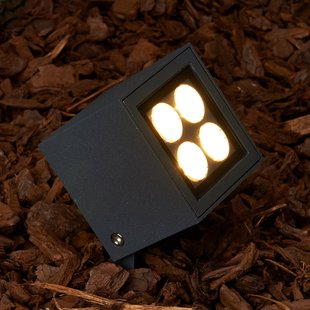 Lucande Prikspot Charlie met LED voor buiten, IP65