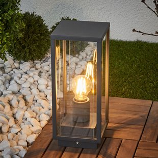 Lucande Annalea sokkellamp, 35 cm, antraciet, IP54 Lucande Annalea sokkellamp, 35 cm, antraciet, IP54