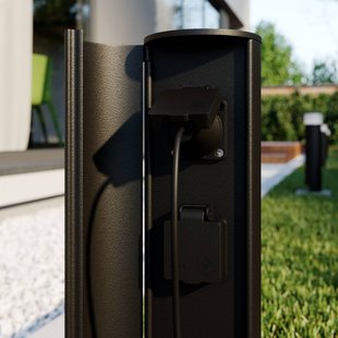 Lucande stekkerdoos Corban, deur, 2 stopcontacten, IP44