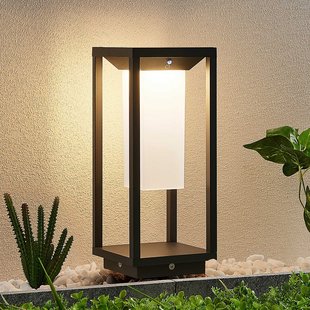 Lucande LED-zonnevoetlamp Eliel, 34 cm, antraciet, IP54