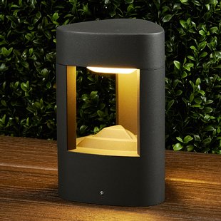 Lucande LED sokkellamp Pirron, 20 cm, driehoekig, IP54