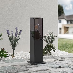 Lucande Fiola sokkellamp, 40 cm, antraciet, IP54