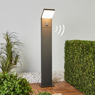 Arcchio LED tuinpadverlichting Yolena, sensor, 100cm, antraciet