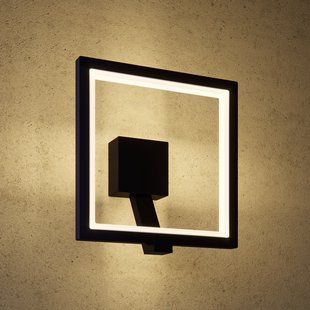 LED wandlamp Lucande Square, antraciet, metaal, IP65 LED wandlamp Lucande Square, antraciet, metaal, IP65