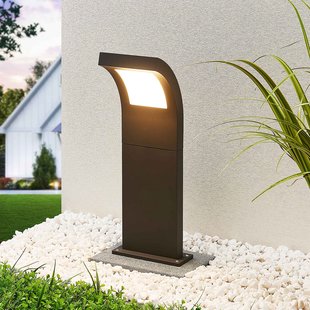 Arcchio LED tuinpadverlichting, IP65, 60 cm, antraciet, metaal