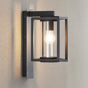 Lucande buitenwandlamp Ferda, pendel, antraciet, IP44