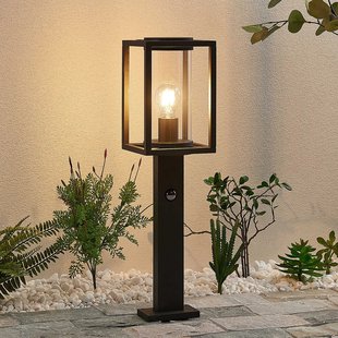 Lucande Tuinpadverlichting Ferda, 60 cm, sensor, antraciet, IP44 Lucande Tuinpadverlichting Ferda, 60 cm, sensor, antraciet, IP44