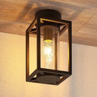 Lucande buiten plafondlamp Ferda, 29 cm, antraciet, IP44