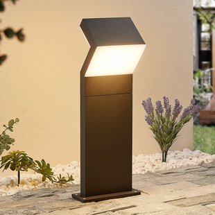 Arcchio LED sokkellamp Havin, antraciet, metaal, 60cm