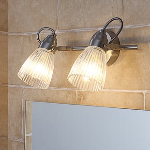 Lindby badkamer wandlamp Kara, 31 cm, 2-lamps, glas, IP44, G9 Lindby badkamer wandlamp Kara, 31 cm, 2-lamps, glas, IP44, G9