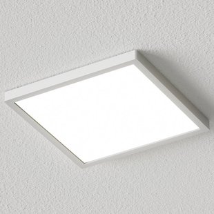Arcchio Solvie LED plafondlamp, zilver, hoekig, 30 x 30 cm