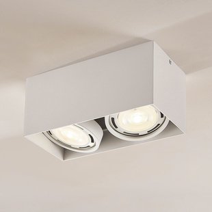 Arcchio plafondspot Mabel, 2-lamps, 27 cm, wit, GU10 Arcchio plafondspot Mabel, 2-lamps, 27 cm, wit, GU10