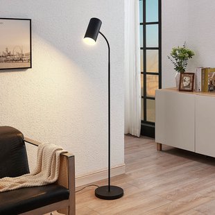 Lindby vloerlamp Karoli, zwart, 156 cm, metaal, flexibele arm