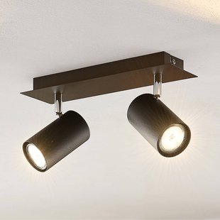 Lindby plafondspot Joffrey, 31 cm, 2-lamps, zwart, GU10 Lindby plafondspot Joffrey, 31 cm, 2-lamps, zwart, GU10