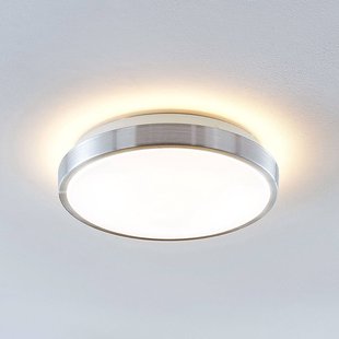 Lindby LED plafondlamp Emelie, Ø 27 cm, aluminiumkleurig, metaal
