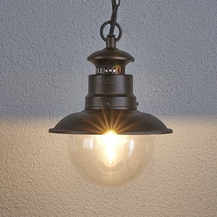 Lindby buiten hanglamp Eddie, roest, metaal, IP44, E27