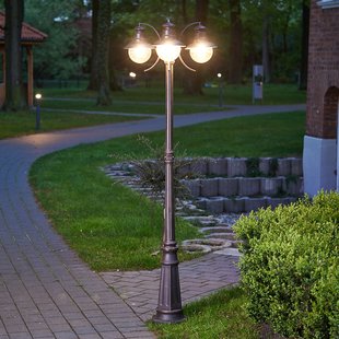 Lindby buitenlamp Eddie, 198 cm, roest, metaal, IP44, E27 Lindby buitenlamp Eddie, 198 cm, roest, metaal, IP44, E27