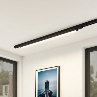 Arcchio Harlow LED track light, zwart, 109 cm, 4.000 K