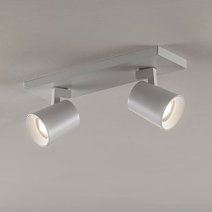 Arcchio plafondspot Iavo, 30 cm, wit, 2-lamps, metaal