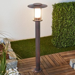 Lindby LED tuinpadverlichting Pavlos, 76 cm, roestkleurig, roestvrij staal