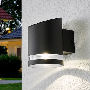 Lindby LED buiten wandlamp Melinda, 9 cm, roestvrij staal