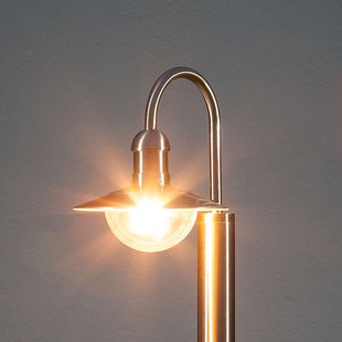 Lindby tuinpadverlichting Damion, 140 cm, roestvrij staal, E27, IP44