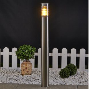 Lindby tuinpadverlichting Enja, 100 cm, roestvrij staal, IP44, E27