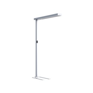 Arcchio LED kantoor vloerlamp Susi, zilver, sensor, touchdimmer