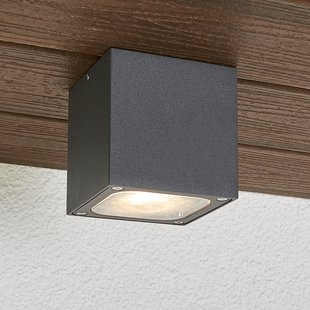 Lucande Kubusvormige LED buiten plafondlamp Tanea, IP54 Lucande Kubusvormige LED buiten plafondlamp Tanea, IP54