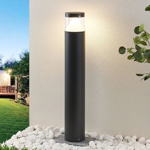 Lucande LED tuinpadverlichting Darja, antraciet, metaal, 100cm, IP54