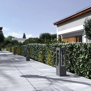 Arcchio LED tuinpadverlichting Lienna, 60 cm, grijs, metaal, IP65