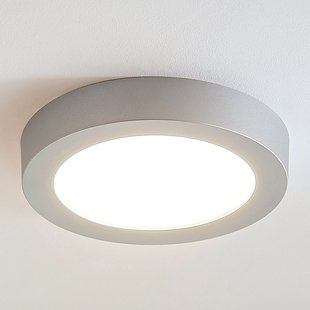Arcchio LED plafondlamp Marlo zilver 3000K rond 25,2cm
