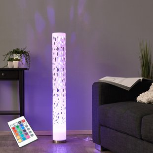 Lindby vloerlamp Alisea, 104 cm, wit, RGBW, afstandsbediening Lindby vloerlamp Alisea, 104 cm, wit, RGBW, afstandsbediening