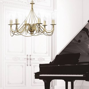 EMIBIG LIGHTING Kroonluchter Tori 6, 6-lamps, goud