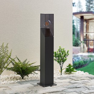 Lucande Fiola sokkellamp, 60 cm, antraciet, IP54